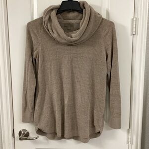 Barefoot Dreams Taupe Cowl Neck Sweater
